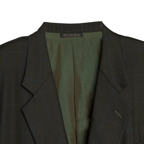 Giorgio Zanella (Italy) Tasmanian Virgin Wool Windowpane Houndstooth Cutaway - Picture 3 of 12